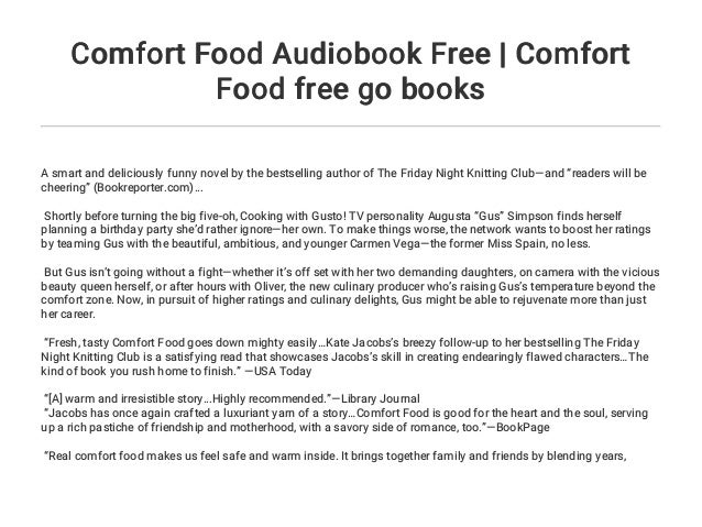 Comfort Food Audiobook Free Comfort Food Free Go Books
