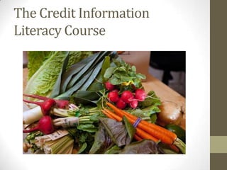 The Credit Information
Literacy Course
 