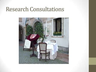 Research Consultations
 