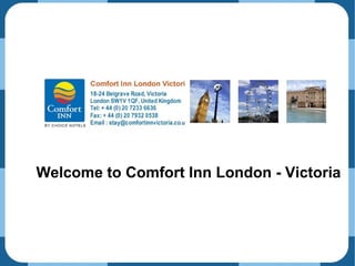 Welcome to Comfort Inn London - Victoria 