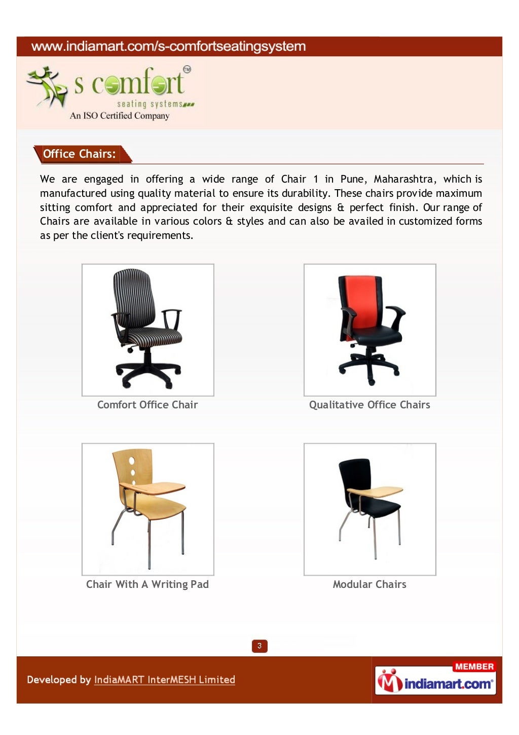 S. Comfort Seating System, Pune, Seating Systems