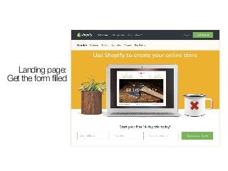 Landing page:
Get the form filled
 