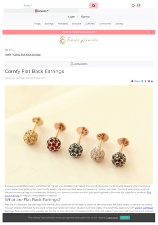 Comfy flat-back-earrings
