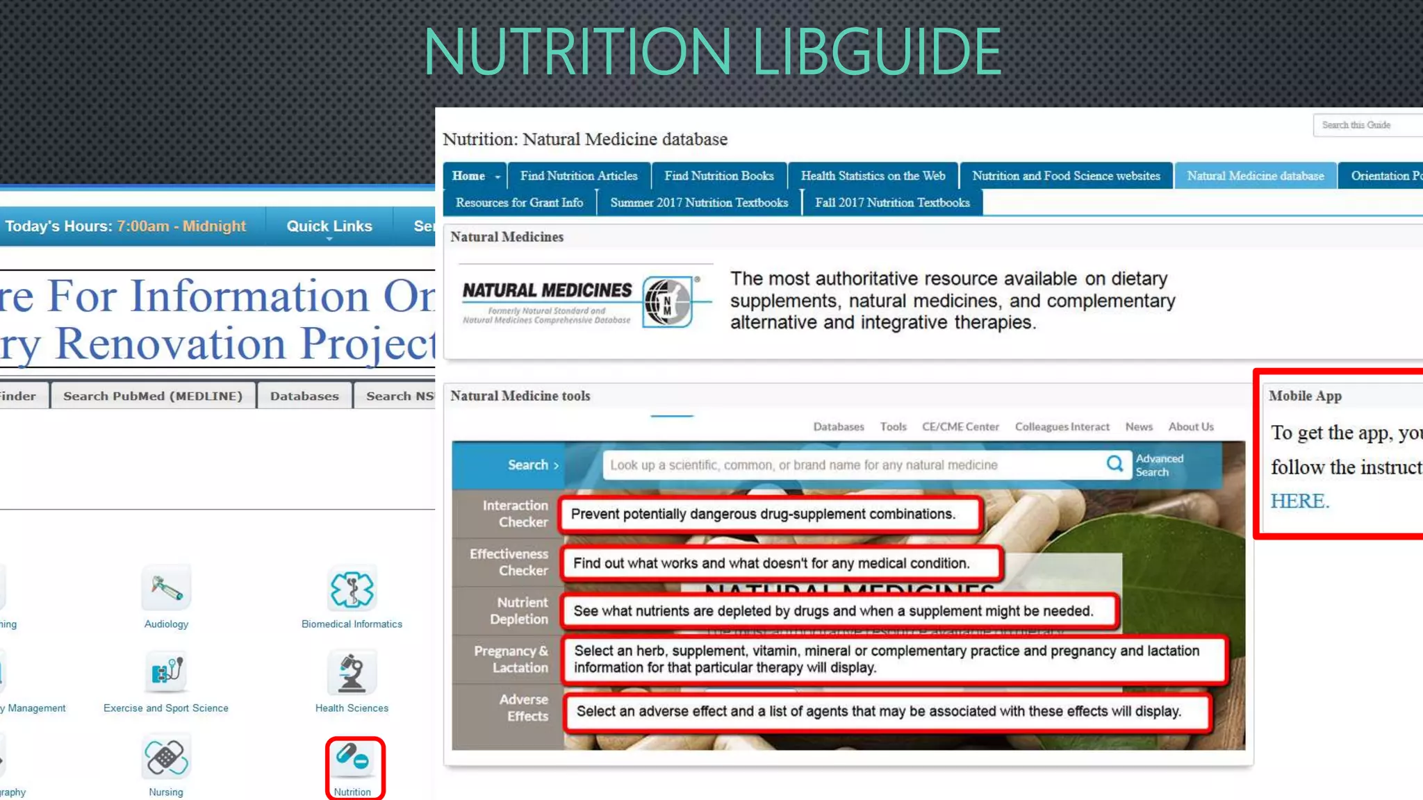 NUTRITION LIBGUIDE
 