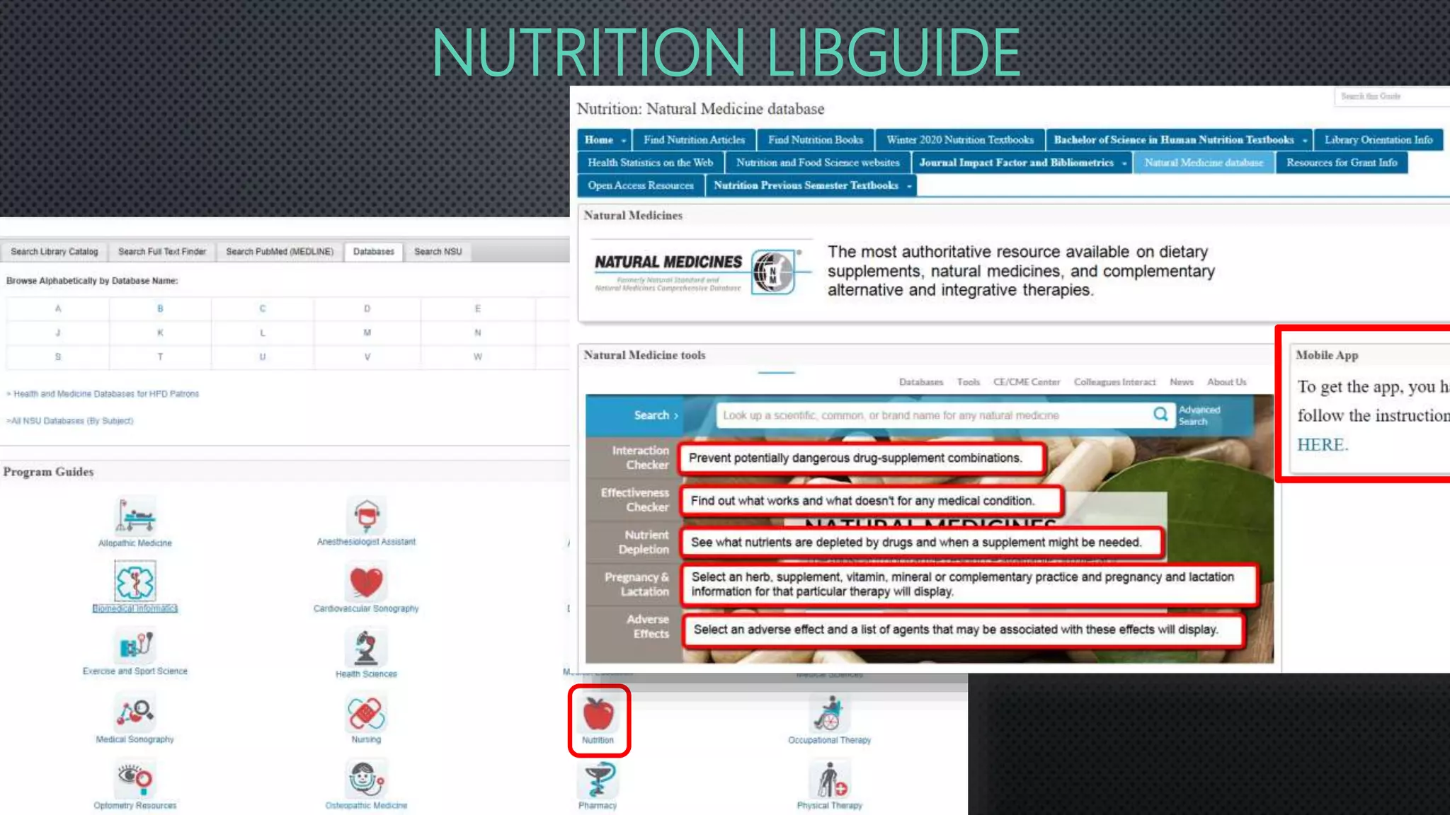 NUTRITION LIBGUIDE
 