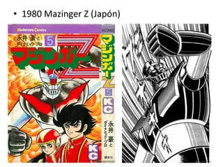 • 1938 Nace Spirou en
Francia.
• Personajes: Spirou (de Rob-Vel y
Davine, en 1938), Lucky Luke (de
Morris, en 1947), Gastón Lagaffe
(de André Franquin, en 1957), los
Schtroumpfs, más conocidos
como Los Pitufos (de Pierre
Culliford, "Peyo", en 1958), Boule
y Bill (de Jean Roba, en 1959), y
varios más.
 