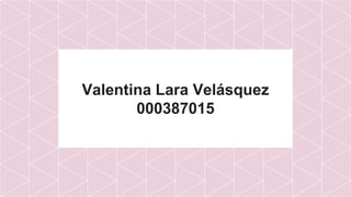 Valentina Lara Velásquez
000387015
 