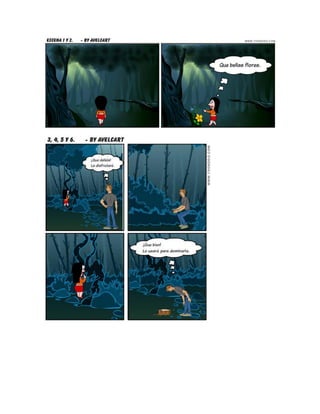 Comic los misterios del bosque.
