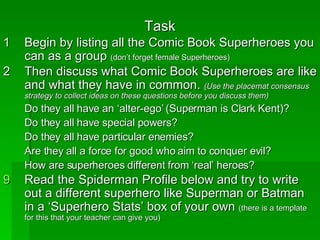 Comic Book Superheroes | PPT