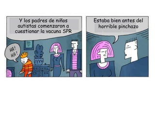 Y los padres de niños    Estaba bien antes del
 autistas comenzaron a       horrible pinchazo
cuestionar la vacuna SPR
 