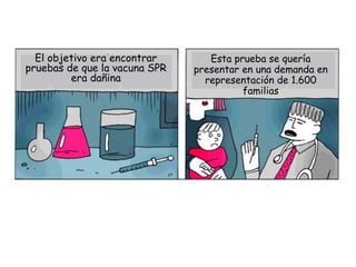 El objetivo era encontrar       Esta prueba se quería
pruebas de que la vacuna SPR   presentar en una demanda en
         ...