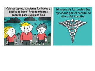 Colonoscopias, punciones lumbares y   Ninguna de las cuales fue
  papilla de bario. Procedimientos    aprobada por el comi...
