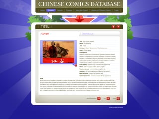 A Corpus of Chinese Comic Books: Database, Metadata, and Visual Object Recognition