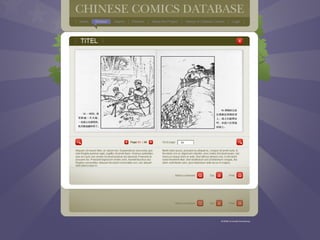 A Corpus of Chinese Comic Books: Database, Metadata, and Visual Object Recognition