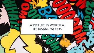 A PICTURE IS WORTH A
THOUSAND WORDS
 
