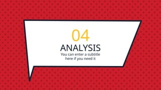 ANALYSIS
04
You can enter a subtitle
here if you need it
 
