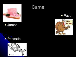 Carne Pavo Jamón Pescado   