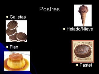 Postres Galletas Helado/Nieve Flan Pastel  