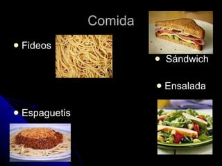 Comida Fideos S á ndwich Ensalada  Espaguetis 