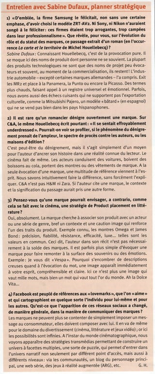 Branding: Que serait Houellebecq sans Casino et Michelin