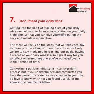 7 WAYS TO CULTIVATE A POSITIVE MIND-SET | PDF
