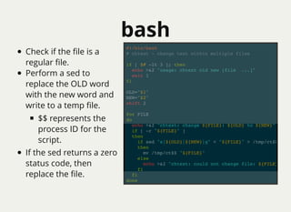 ﬁsh is a little diﬀerent...
bash strives to be POSIX compliant
zsh strives to be compatible with bash
ﬁsh does it's own th...