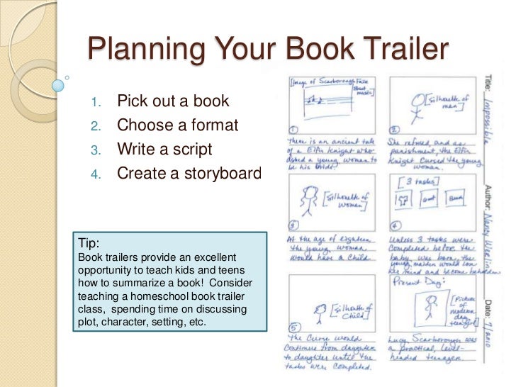 how to make a book trailer