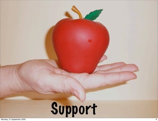 Monday, 21 September 2009
                            Support   9
 
