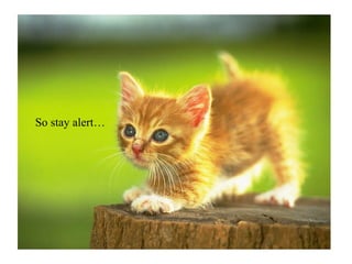 So stay alert… 