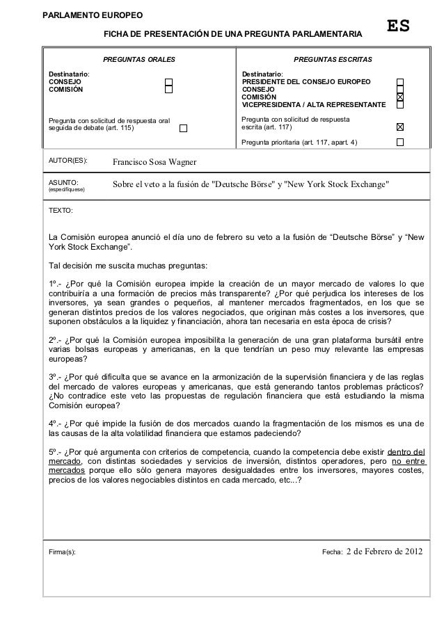 Comi pregunta fusion bolsas