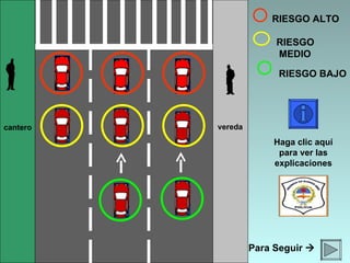 RIESGO ALTO  Haga clic aquí para ver las explicaciones vereda cantero Para Seguir   RIESGO MEDIO RIESGO BAJO 