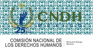 COMISIÓN NACIONAL DE
LOS DERECHOS HUMANOS
María José Arteaga
Martínez
 