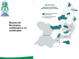Muestra de Municipios certificados y no certificados  