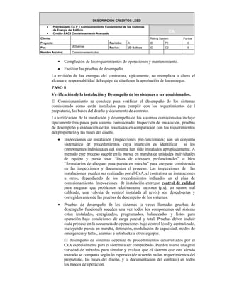 Sistema Raring Comisionamiento commissioning | PDF