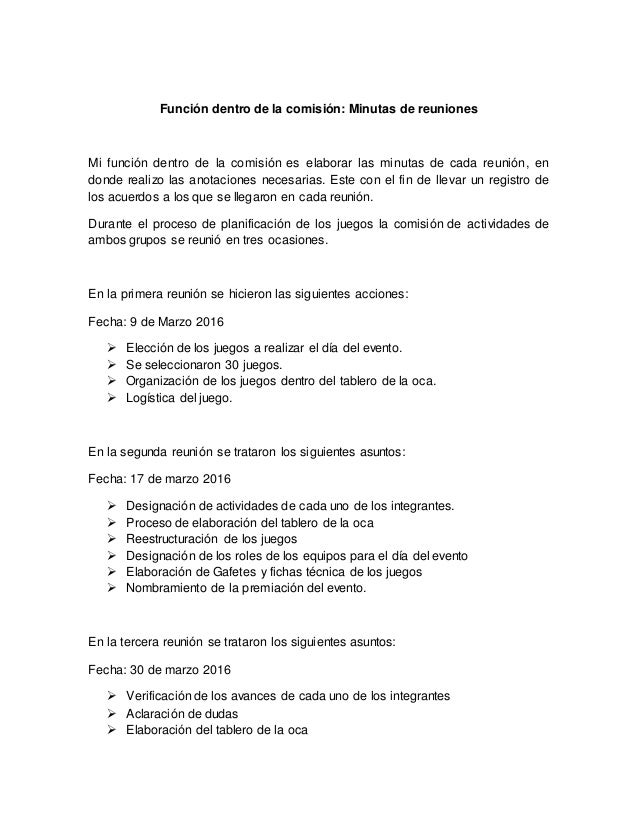 ejemplos de minutas de reuniones