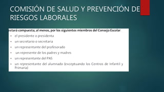 COMISIÓN DE SALUD Y PREVENCIÓN DE
RIESGOS LABORALES
 