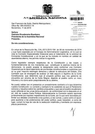 Comisión tratamiento de enmiendas