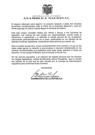 Comisión tratamiento de enmiendas