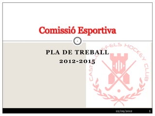 Comissió Esportiva
        1




 PLA DE TREBALL
    2012-2015




                  22/09/2012   1
 
