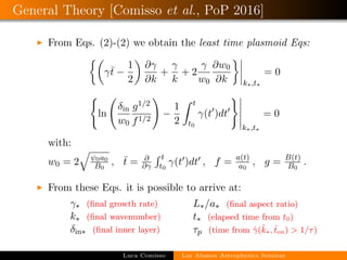 Luca Comisso - Plasmoid Instability in Time-Evolving Current Sheets | PDF