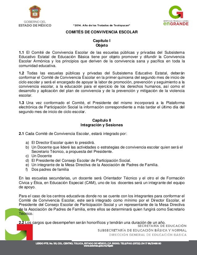 Comités de convivencia escolar una escuela de paz y armonía Comités de convivencia escolar una escuela de paz y armonía