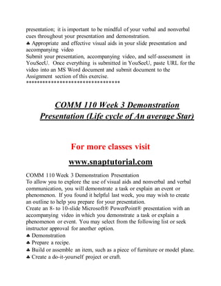 COMM 110 Education Redefined / snaptutorial.com
