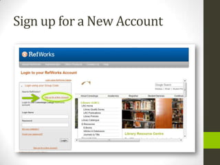 Sign up for a New Account
 