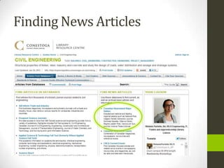 Finding News Articles
 