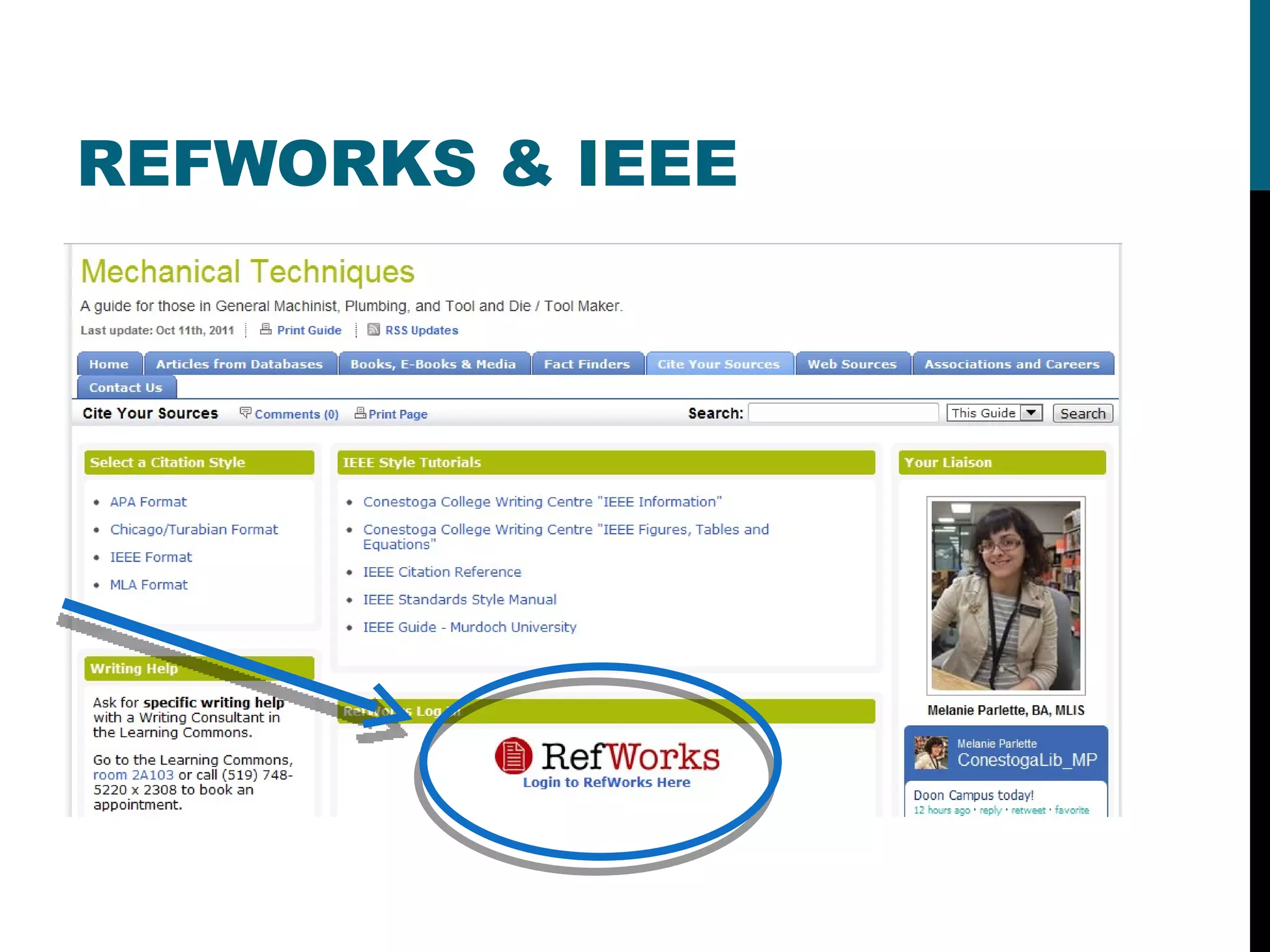REFWORKS & IEEE 
