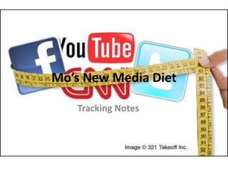 Mo’s New Media Diet

   Tracking Notes
 