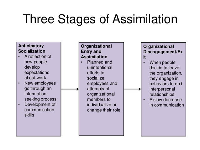 three stages of organizational socialization