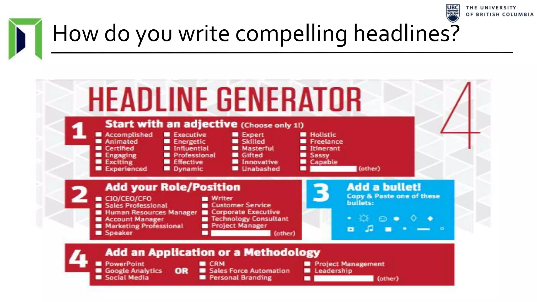 How do you write compelling headlines?
 