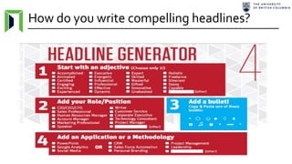 How do you write compelling headlines?
 