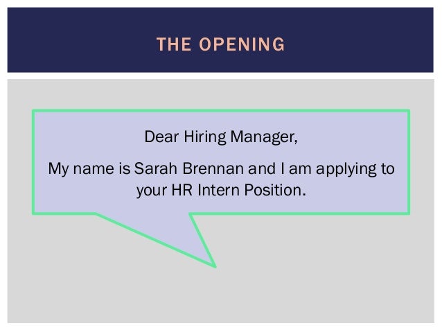 Can You Name Drop Intern In Cover Letter Can You Name Drop Intern In Cover Letter